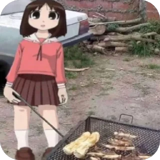 🍳 emoji Brainrot Azumanga Daioh Telegram sticker 19 of 72