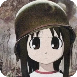 🤨 emoji Brainrot Azumanga Daioh Telegram sticker 10 of 72