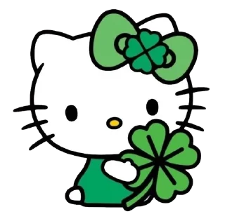 🍀 emoji Hello kitty Telegram sticker 24 of 34