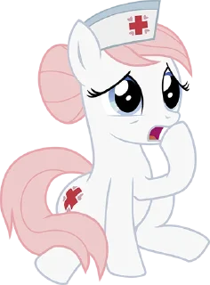 😧 emoji @mlpstickers Nurse Redheart pack Telegram sticker 17 of 20