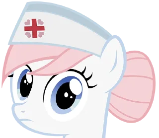 😐 emoji @mlpstickers Nurse Redheart pack Telegram sticker 18 of 20