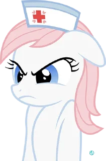 😠 emoji @mlpstickers Nurse Redheart pack Telegram sticker 6 of 20