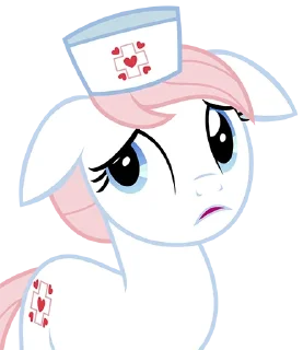 ☹️ emoji @mlpstickers Nurse Redheart pack Telegram sticker 10 of 20