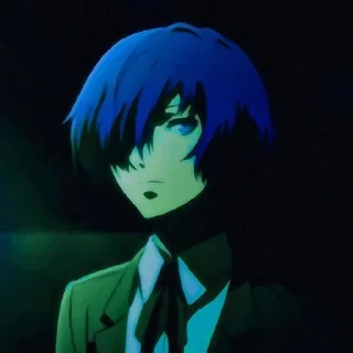 😑 emoji Makoto Yuki/Minato Arisato Telegram sticker 9 of 76