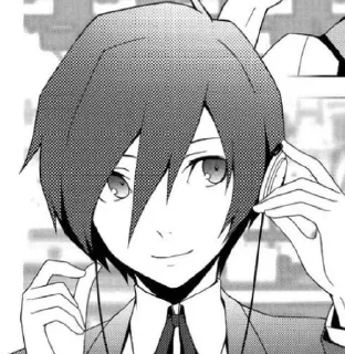 🙂 emoji Makoto Yuki/Minato Arisato Telegram sticker 2 of 76