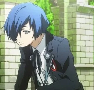 😟 emoji Makoto Yuki/Minato Arisato Telegram sticker 14 of 76