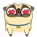 Sticker from Puga the Dog