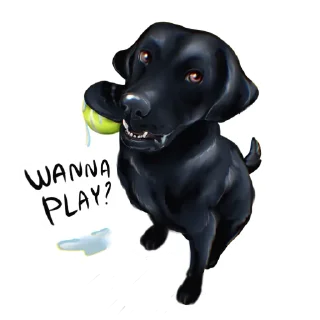 Sticker from Irvin the dog
