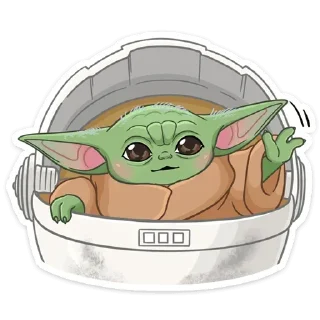 👋 emoji Мандалорец: Малыш (@TgSticker) Telegram sticker 7 of 28