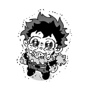 Sticker from Mha chibi @shchobshokuvaty