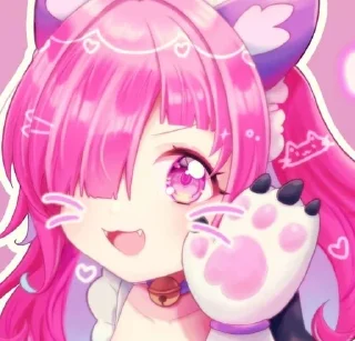 🌟 emoji Pinku Pawlette by @mescariie Telegram sticker 24 of 35