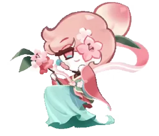 🤩 emoji Peach Blossom Cookie • @run_cookie_run Telegram sticker 3 of 63