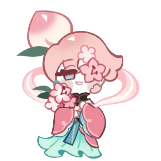 🤩 emoji Peach Blossom Cookie • @run_cookie_run Telegram sticker 12 of 63