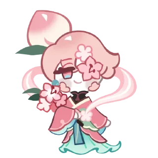 🤩 emoji Peach Blossom Cookie • @run_cookie_run Telegram sticker 4 of 63