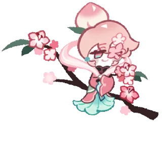 🤩 emoji Peach Blossom Cookie • @run_cookie_run Telegram sticker 20 of 63