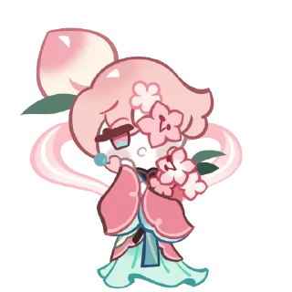 🤩 emoji Peach Blossom Cookie • @run_cookie_run Telegram sticker 13 of 63