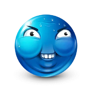 Sticker from Blue face emoji @xkysluv