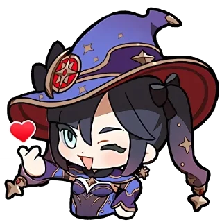 Sticker from genshin official chibi emotes