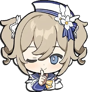 🤫 emoji genshin official chibi emotes Telegram sticker 17 of 37