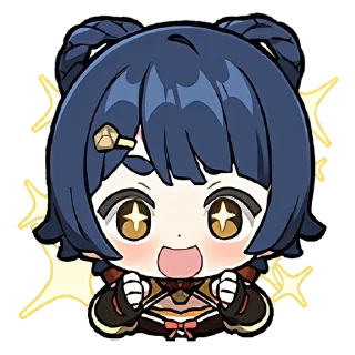 🤩 emoji genshin official chibi emotes Telegram sticker 16 of 37