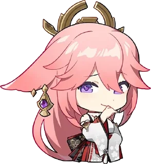 😏 emoji genshin official chibi emotes Telegram sticker 20 of 37