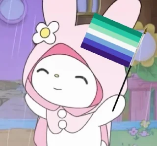 🤍 emoji ⋋✿ Onegai My Melody ✿⋌ Telegram sticker 8 of 60