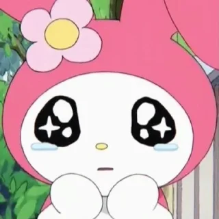 🥺 emoji ⋋✿ Onegai My Melody ✿⋌ Telegram sticker 15 of 60