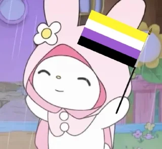 🤍 emoji ⋋✿ Onegai My Melody ✿⋌ Telegram sticker 10 of 60