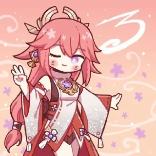 🌟 emoji Yae Miko 1 by @stephanie_group Telegram sticker 16 of 120