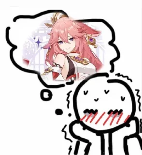 🌟 emoji Yae Miko 1 by @stephanie_group Telegram sticker 23 of 120