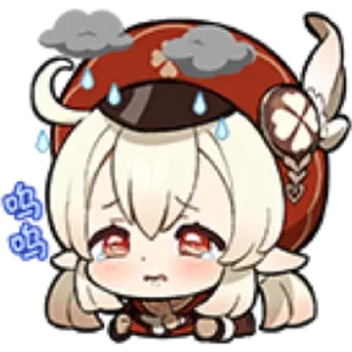 😢 emoji chibi genshin Telegram sticker 18 of 120