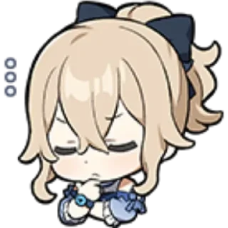 😌 emoji chibi genshin Telegram sticker 22 of 120