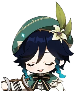 😌 emoji chibi genshin Telegram sticker 6 of 120