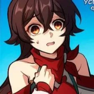 😨 emoji GENSHIN AMBER🍎 Telegram sticker 10 of 18