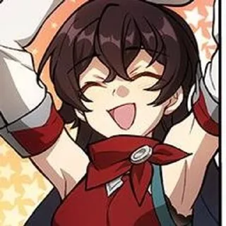 😄 emoji GENSHIN AMBER🍎 Telegram sticker 15 of 18