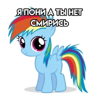 Sticker from я пони а ты нет, смирись🥰