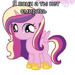 Sticker from я пони а ты нет смирись