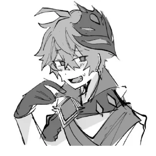 😅 emoji tartaglia by @meowqnx Telegram sticker 3 of 26