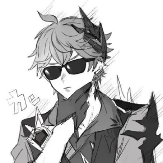 😎 emoji tartaglia by @meowqnx Telegram sticker 23 of 26
