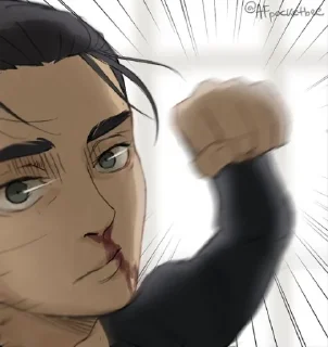 😡 emoji Эрен Трахер Telegram sticker 2 of 120
