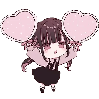 💕 emoji かわいい女の子。♡ Telegram sticker 9 of 20