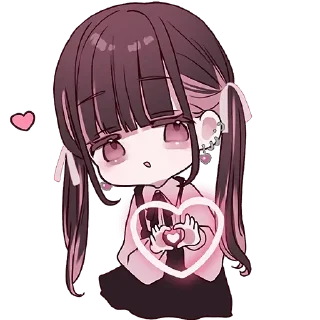 🫶 emoji かわいい女の子。♡ Telegram sticker 18 of 20