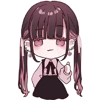 👍 emoji かわいい女の子。♡ Telegram sticker 15 of 20