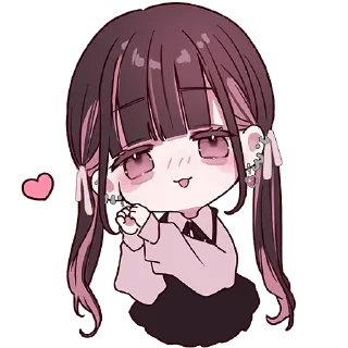 🥰 emoji かわいい女の子。♡ Telegram sticker 7 of 20