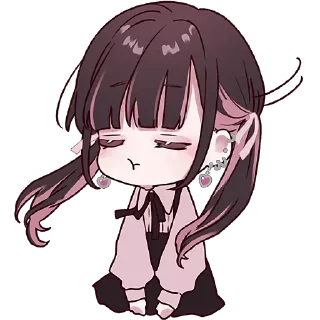 🙂 emoji かわいい女の子。♡ Telegram sticker 13 of 20
