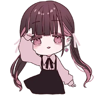 🫡 emoji かわいい女の子。♡ Telegram sticker 17 of 20