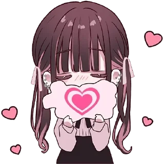 🫶 emoji かわいい女の子。♡ Telegram sticker 16 of 20
