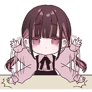 😬 emoji かわいい女の子。♡ Telegram sticker 12 of 20