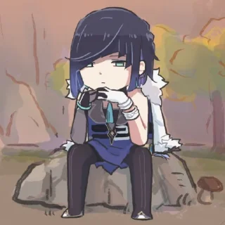 🤔 emoji Yelan by @kiyunya Telegram sticker 12 of 46