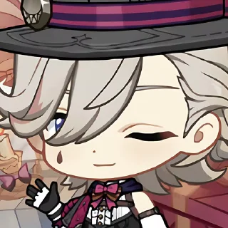 🎩 emoji ˗ˏˋ Lyney 🎩 @Mangattori ´ˎ˗ Telegram sticker 24 of 45